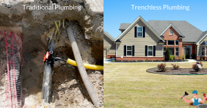 Trenchless pipe repair underground