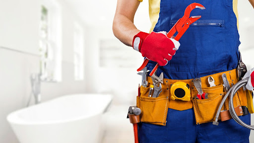 Plumber with wrench
